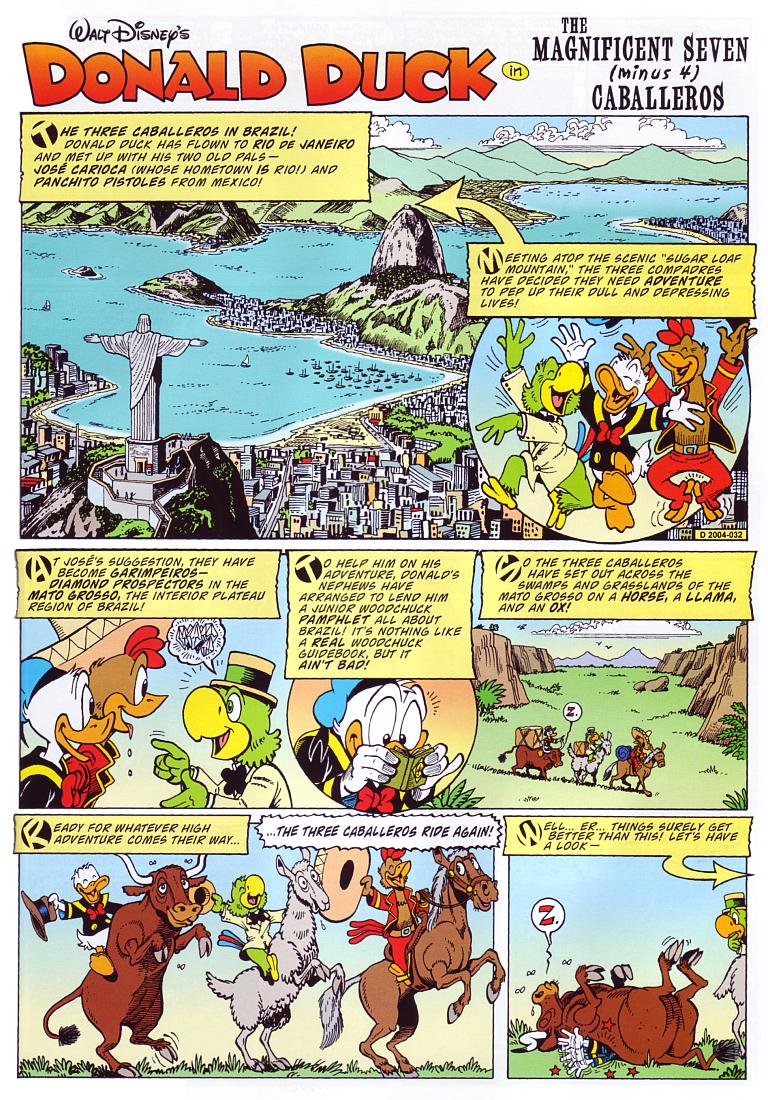 "The Magnificent Seven (Minus Four) Caballeros", three-part version - recap-page 1